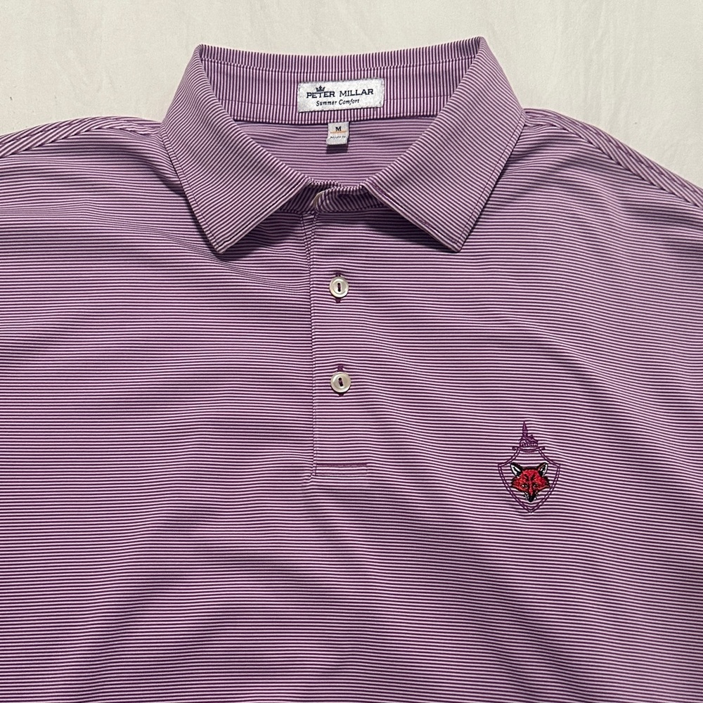 Peter Millar Men's Polo in Purple Stripe